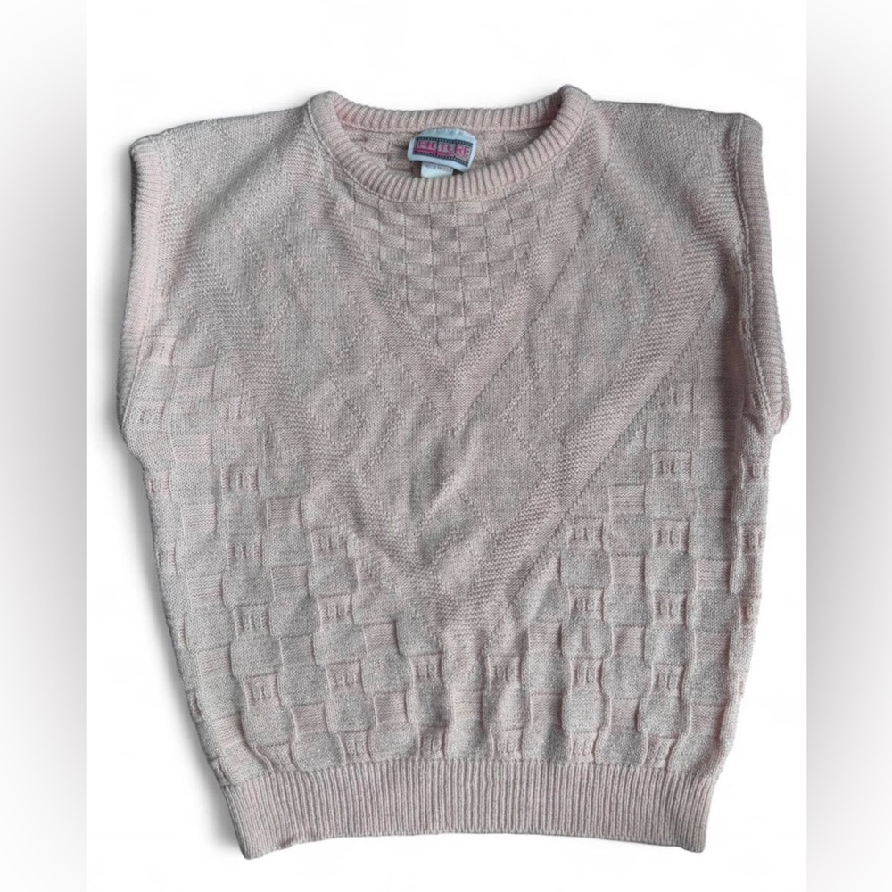 Elegant Pink Textured Knit Sweater